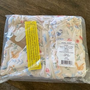 angel dear american birds ruffle front zipper footie